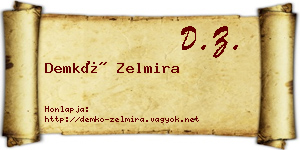 Demkó Zelmira névjegykártya